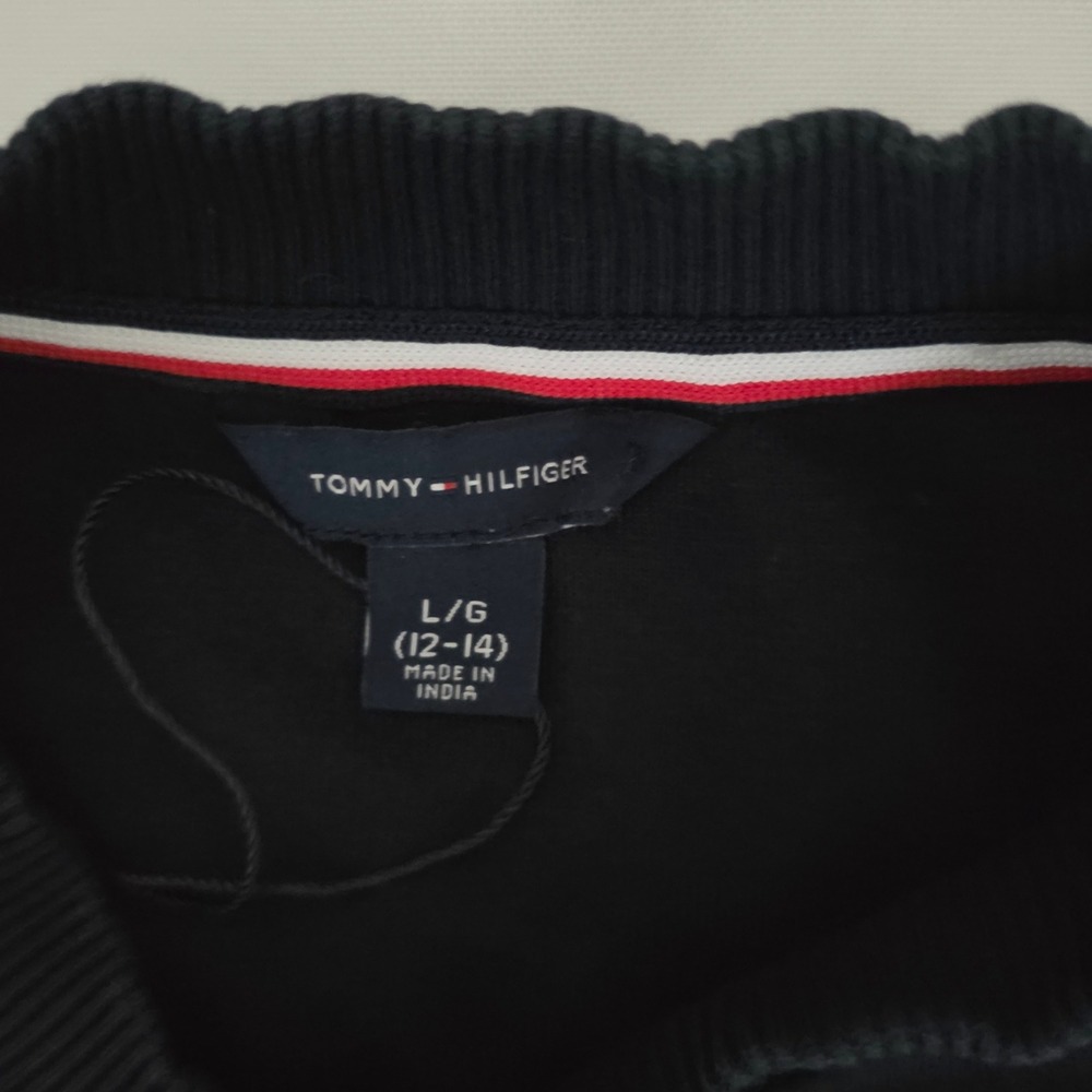 Tommy Hilfiger Girls' Brand Logo Mini Sweatshirt Dress, Navy Blue Size L (12-14) - Picture 5 of 13